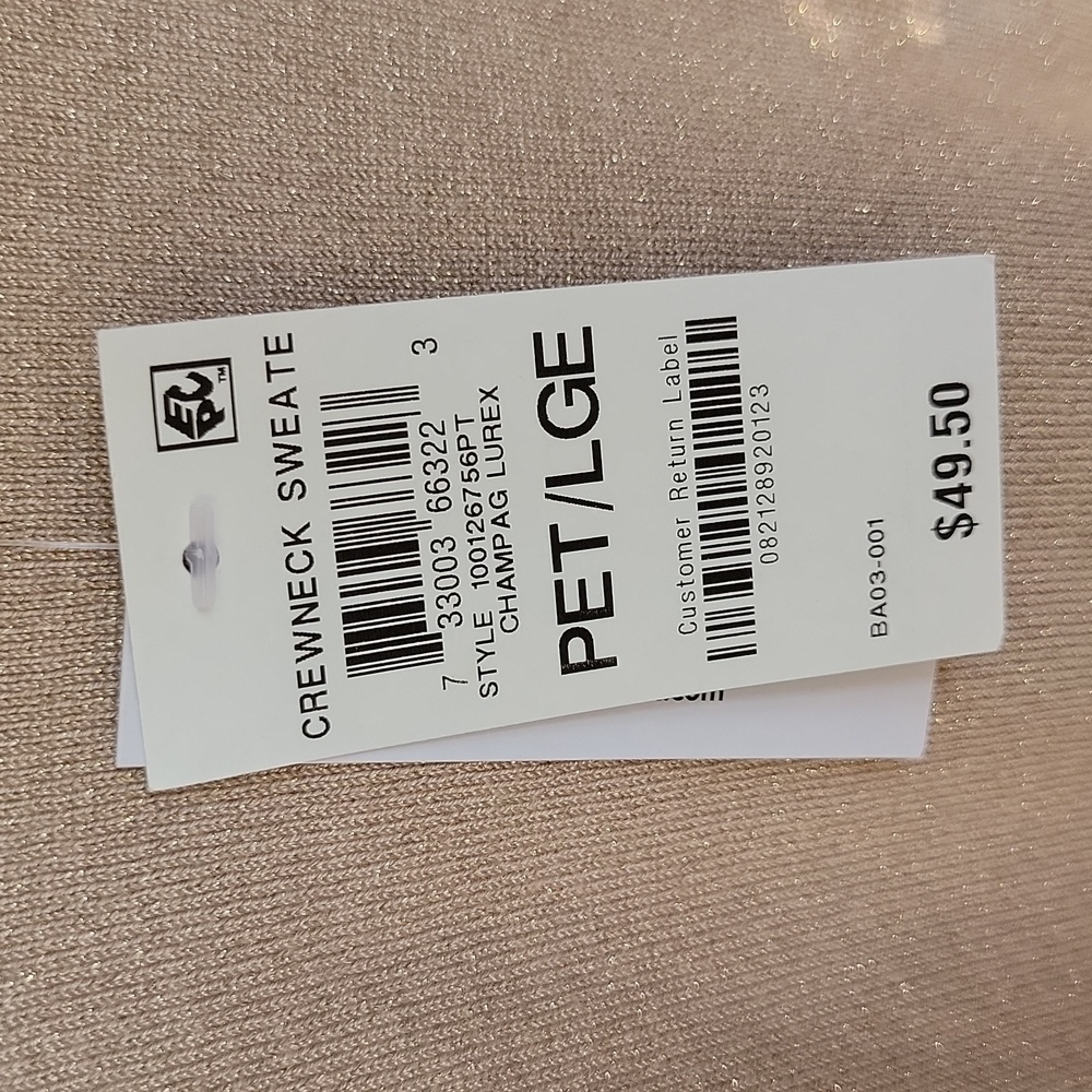 NWT JM Collection Gold speckled crewneck - Picture 5 of 5
